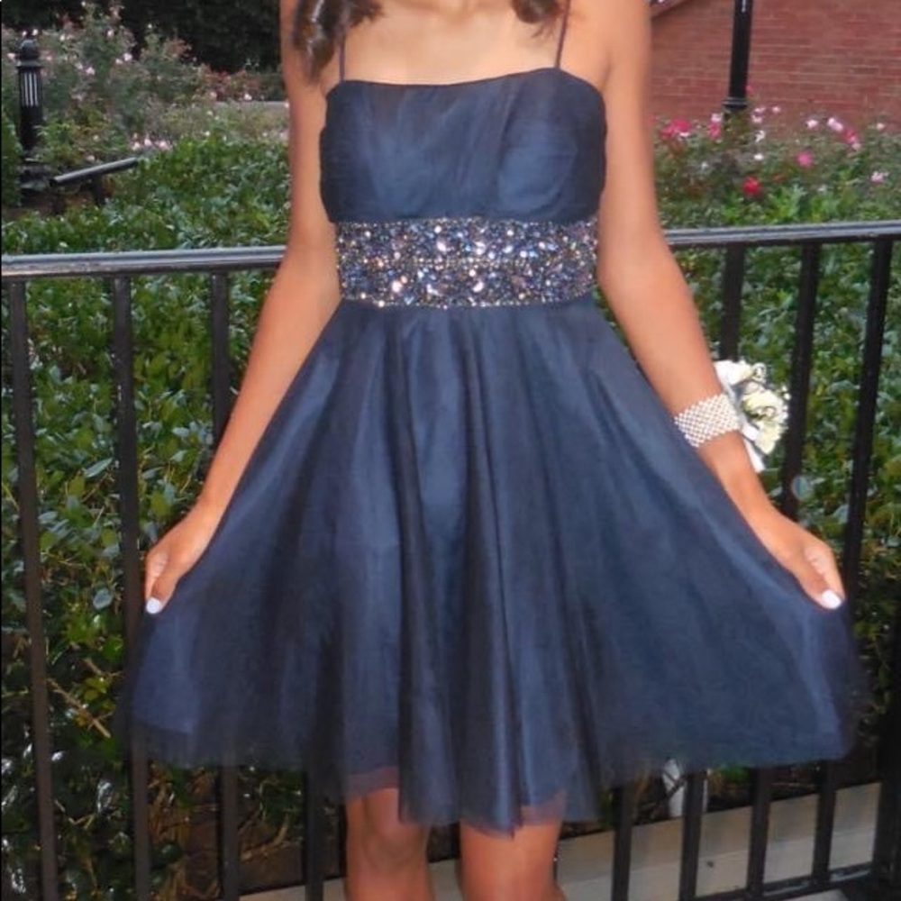 Navy Blue Short Dress